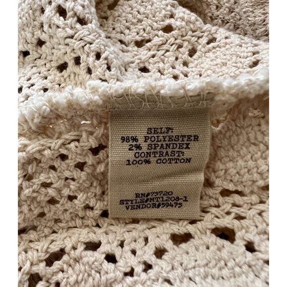 Gimmicks By BKE‎ Women's Ivory Lace Long Sleeve Blouse Size Small NEW - Picture 11 of 12